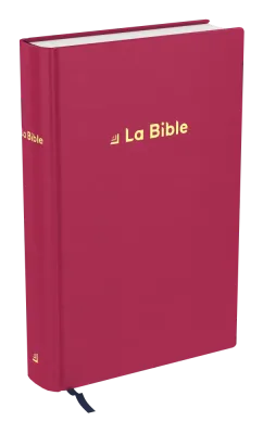 Bible Darby révisée rigide textile framboise