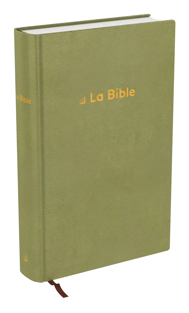 Bible Darby révisée rigide textile vert olive