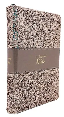 Bible Segond 1910 pailletée bronze or zip - Paroles de Jésus en rouge