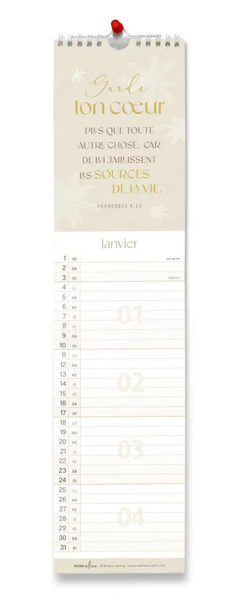 Calendrier - Une vie épanouie
