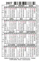 Calendrier carte - mer