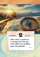 Calendrier - Perles précieuses - mural