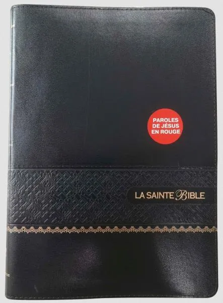 Bible Segond 1910 gros caractères noir onglets - Paroles de Jésus en rouge