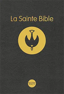Bible Colombe souple noire or avec notes de référence
