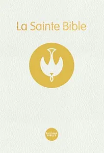 Bible Colombe rigide blanche or avec notes de réference