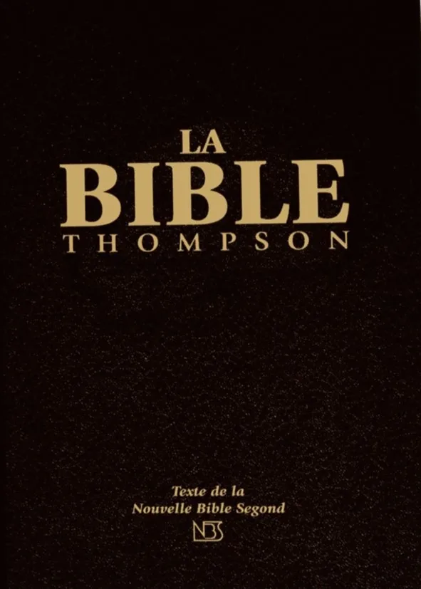 Bible NBS Thompson rigide noir or onglets