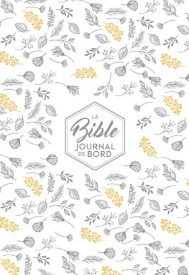 Bible SG21 Journal de bord souple textile blanc motifs dorés