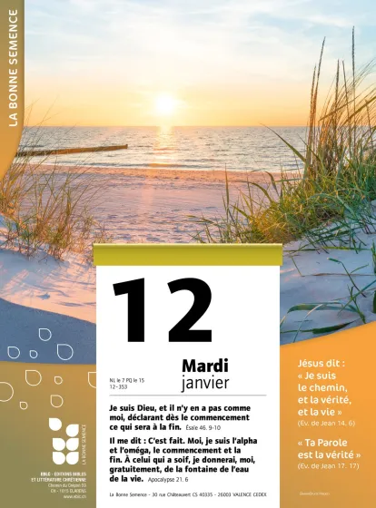 Calendrier Bonne Semence bloc et plaque (français)