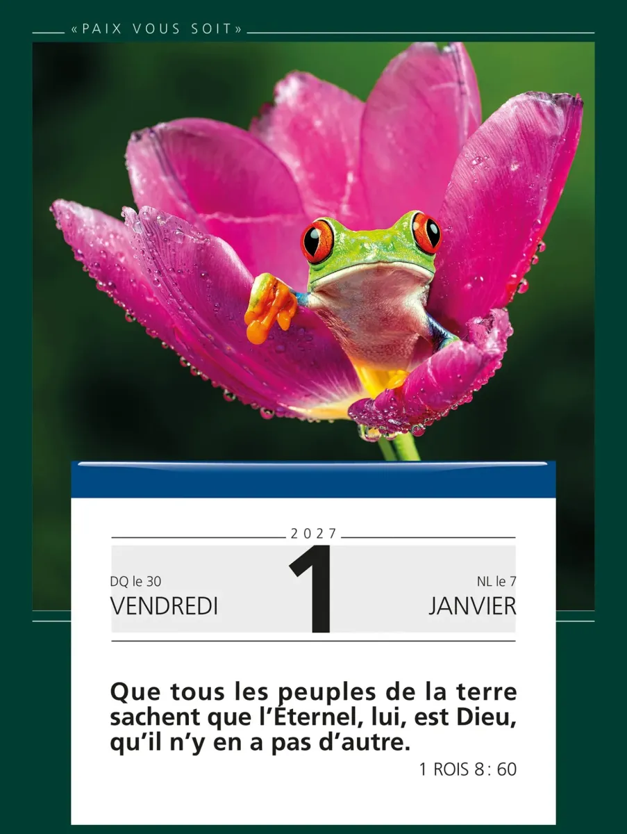 Calendrier - Paix vous soit (gros caractères)