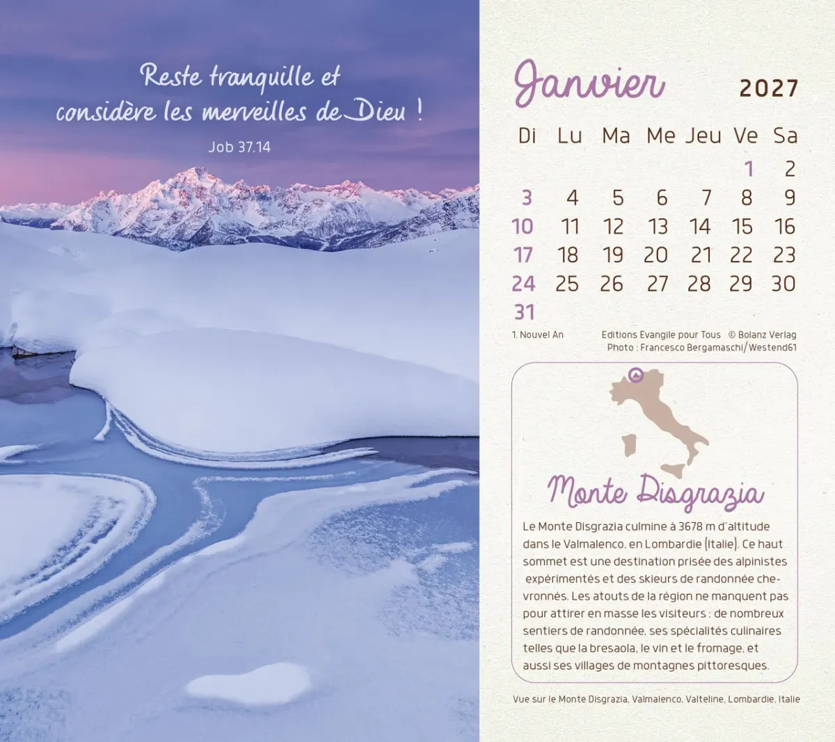 Calendrier - Création