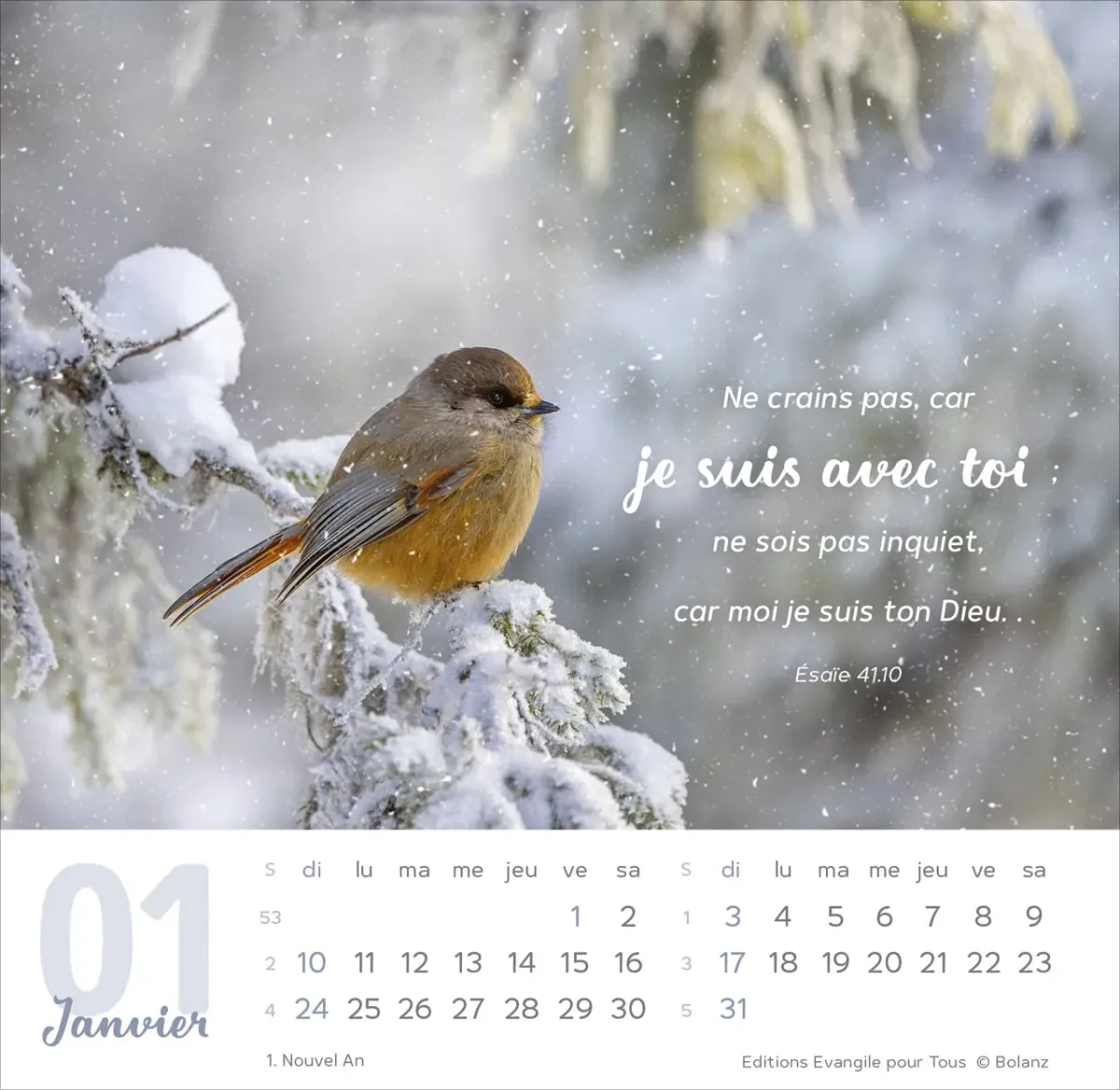 Calendrier - Vivre avec méditations