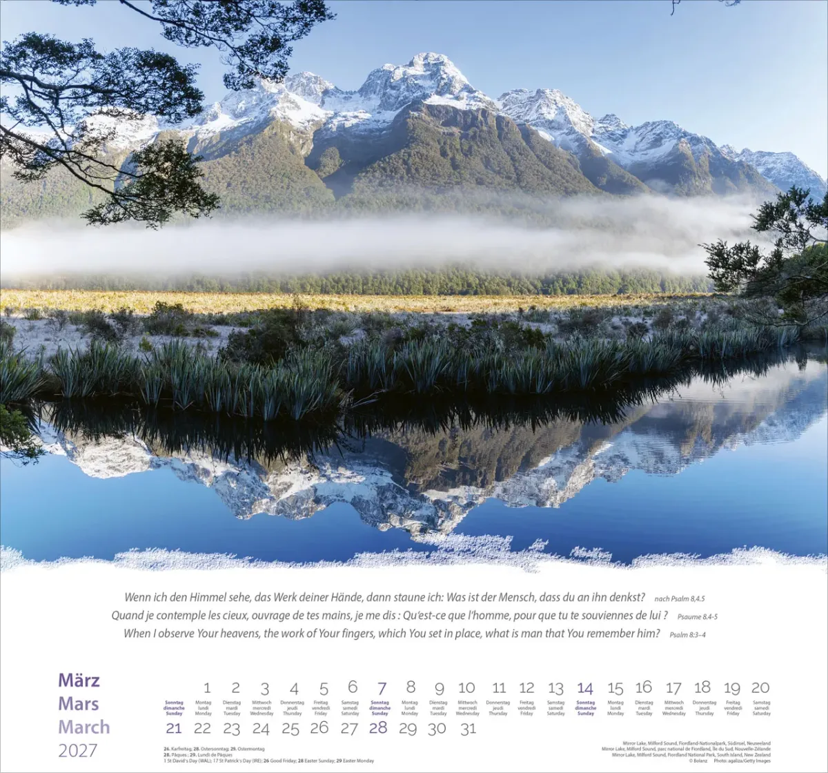 Calendrier - Montagnes - 12 posters