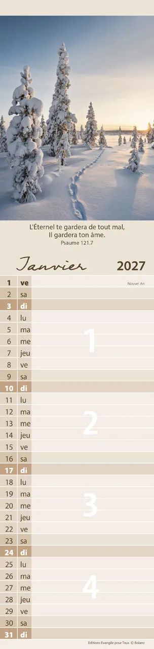 Calendrier - Pour Tous - Paysages