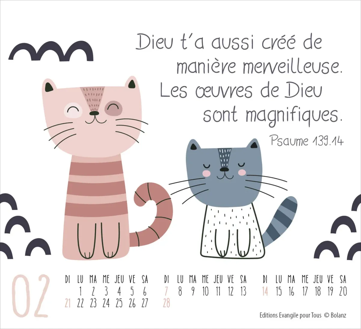 Calendrier - mini petits amis