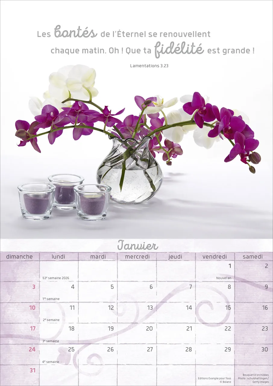 Calendrier - Moments de joie