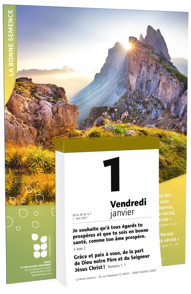 Calendrier Bonne Semence bloc et plaque (français)