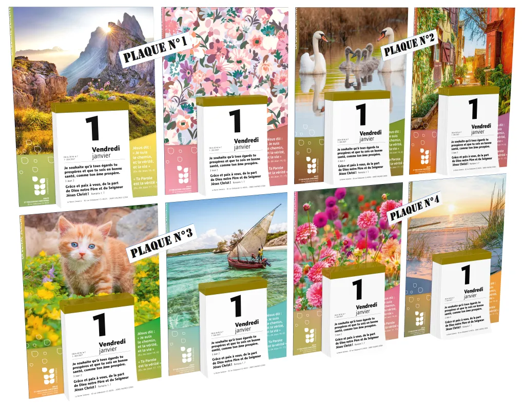 Calendrier Bonne Semence bloc et plaque (français)
