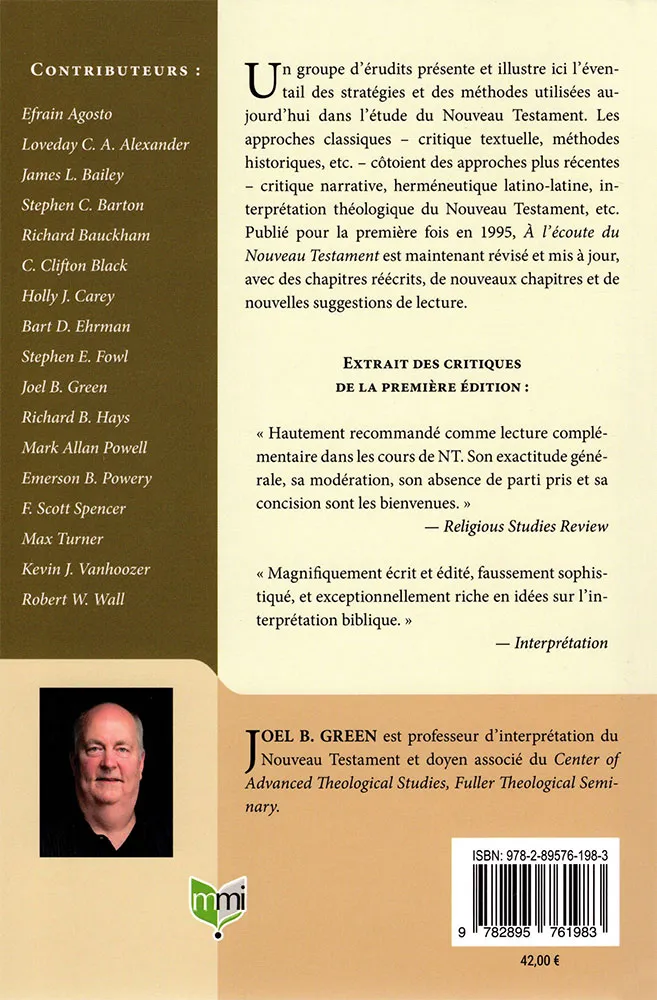 A l’écoute du Nouveau Testament - Stratégies d’interprétation