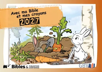 Calendrier mensuel avec ma Bible et mes crayons