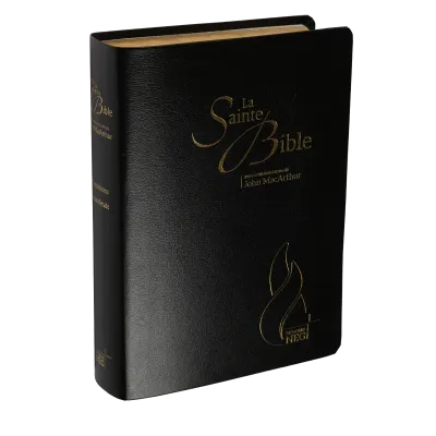Bible NEG MacArthur souple noir or