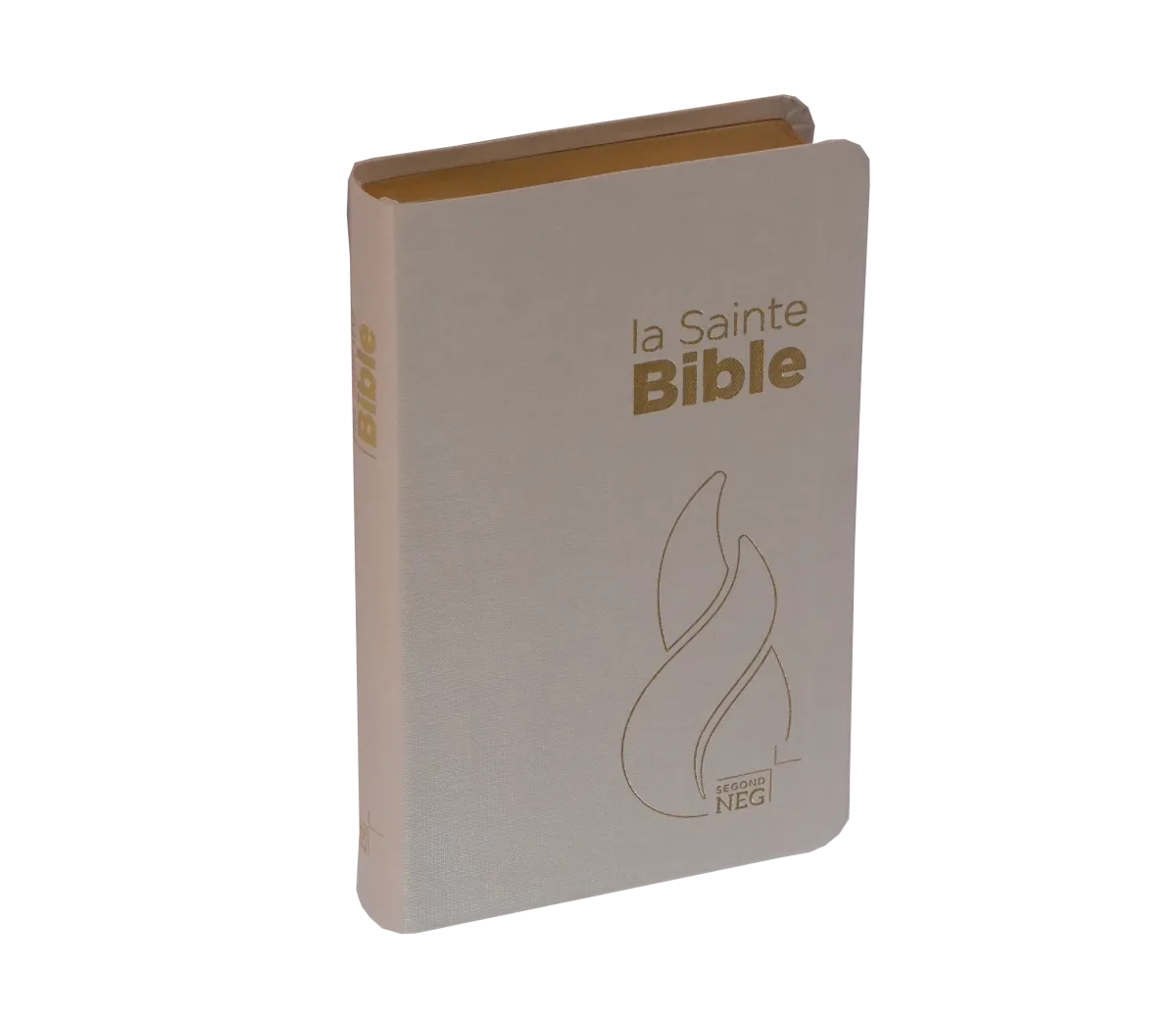 Bible NEG blanc textile or