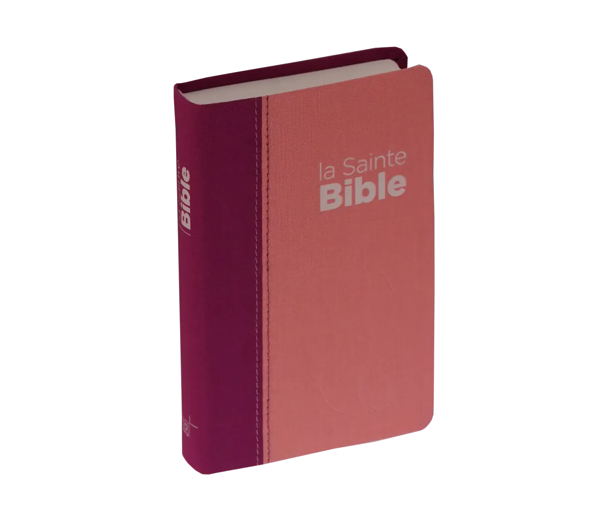 Bible NEG souple duo rose/violet textile