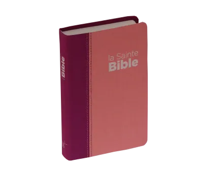 Bible NEG souple duo rose/violet textile