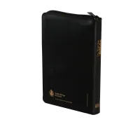 Bible NEG souple noir or onglets zip