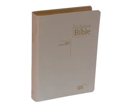 Bible NEG gros caractère souple toilée blanche