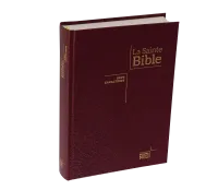 Bible NEG gros caractères rigide grenat