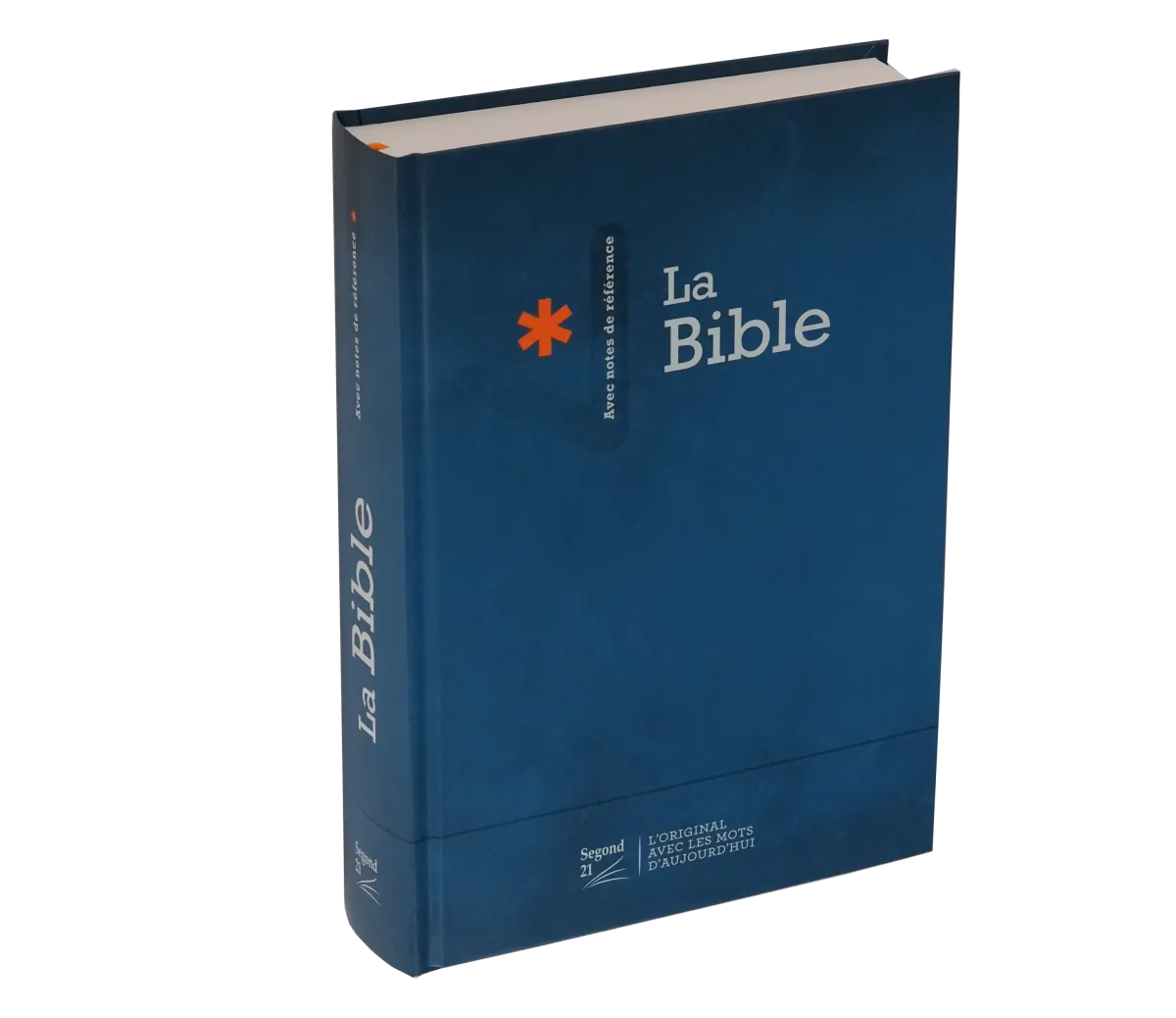 Bible SG21 rigide bleue avec notes de référence