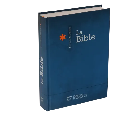 Bible SG21 rigide bleue avec notes de référence