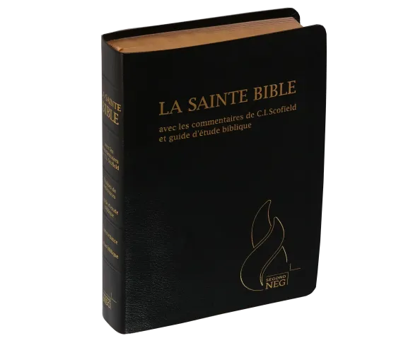 Bible NEG Scofield noir or onglets