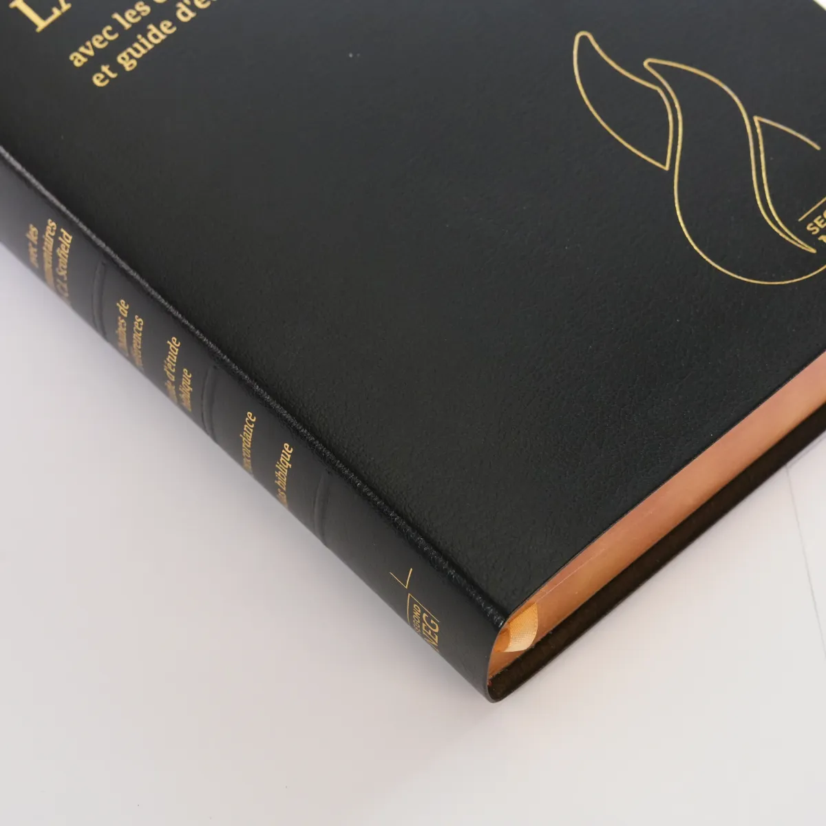 Bible NEG Scofield noir or onglets