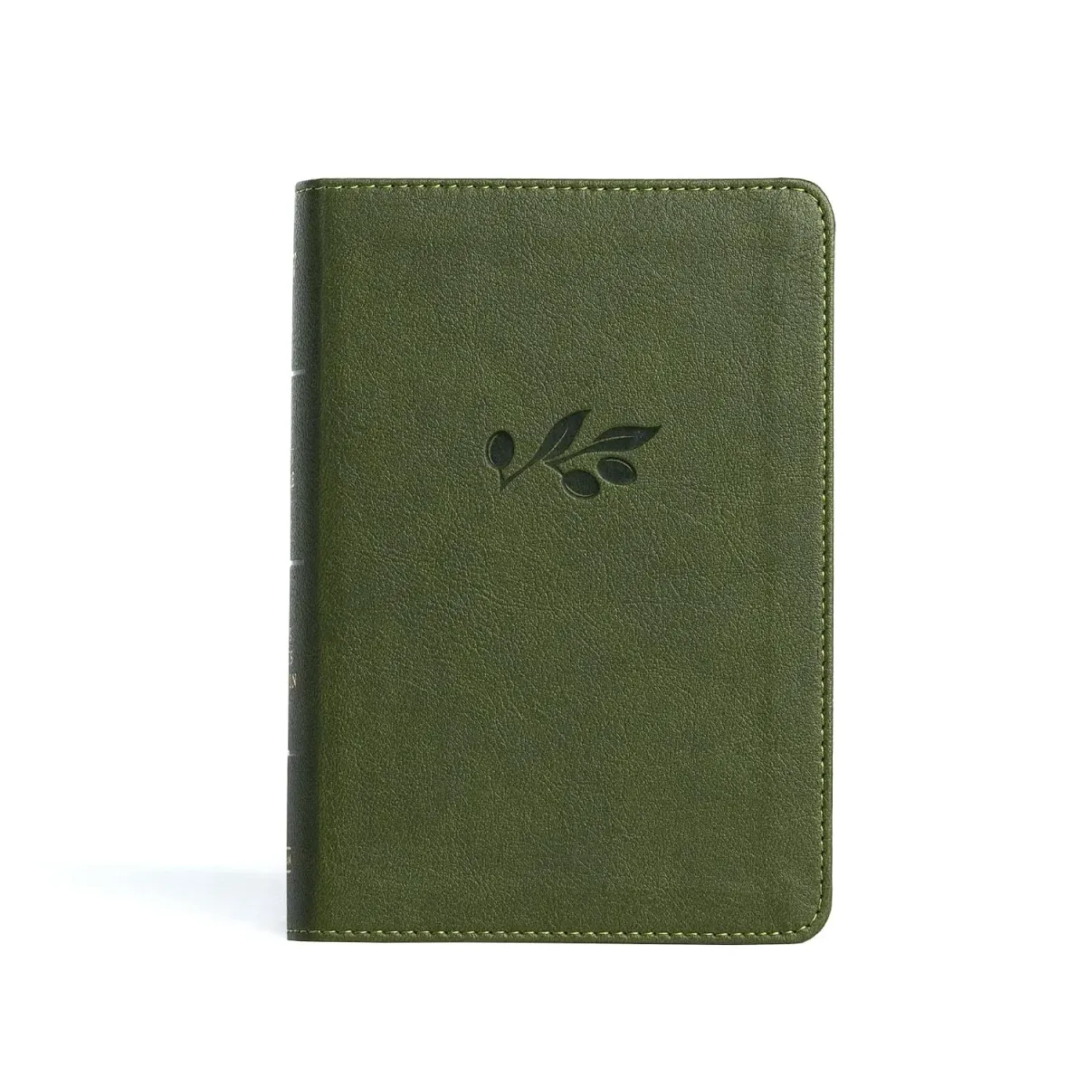 KJV compact LP reference Bible olive leathertouch