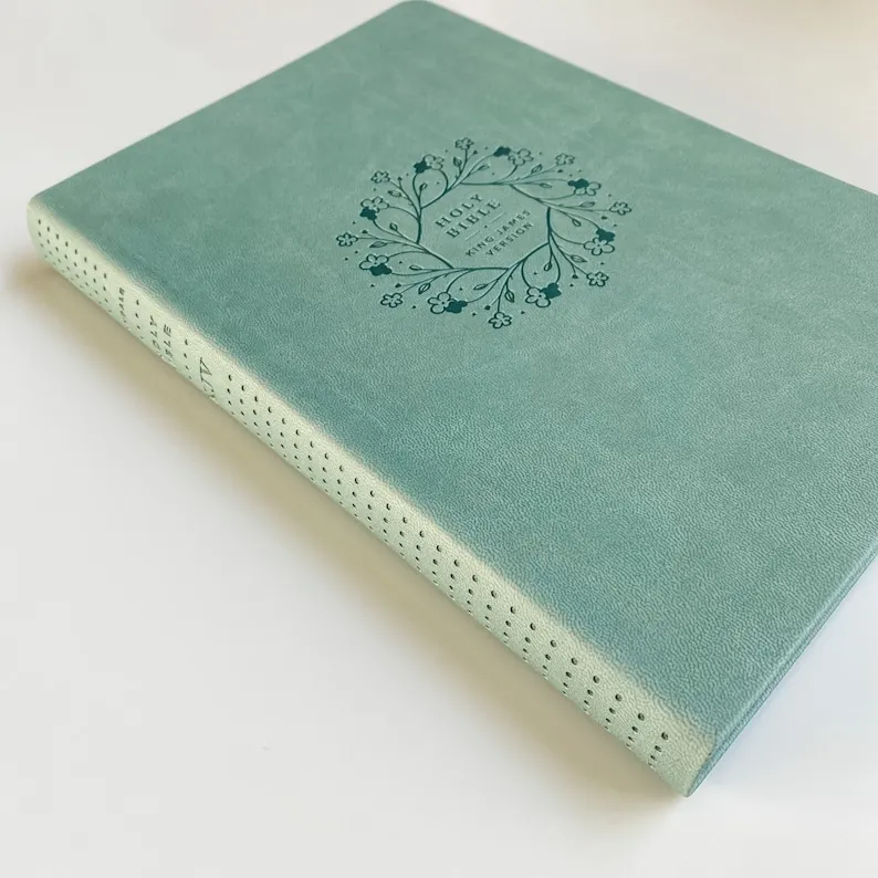 KJV Bible Large Print Premium Value Thinline flowers