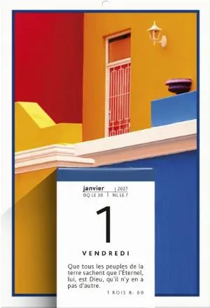Calendrier - Une parole pour aujourd'hui (bloc et plaque)