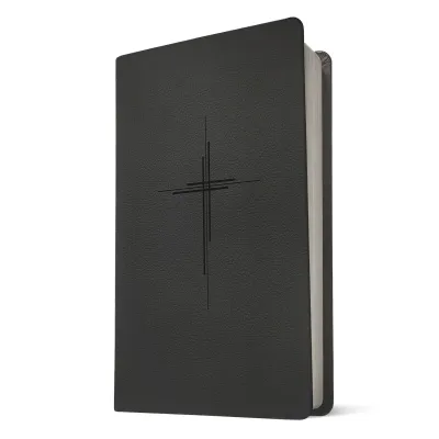 NLT Bible premium value thinline Trinity Cross  black
