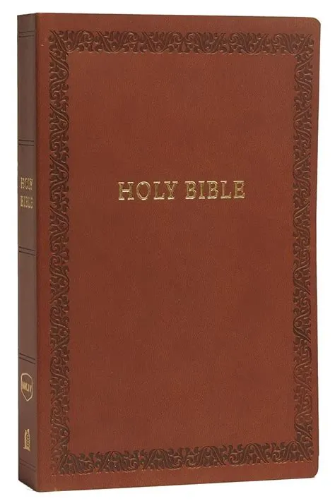 NKJV Bible soft touch edition brown leathersoft