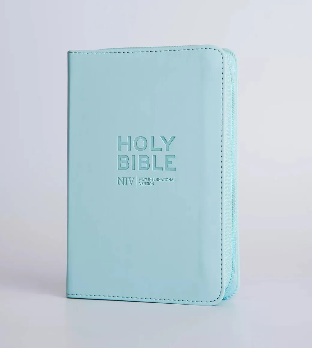 NIV Holy Bible mint pocket zip
