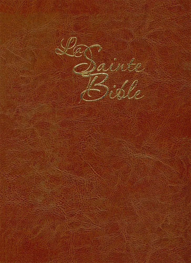 Bible Segond 1910 gros caractères souple marron or onglets