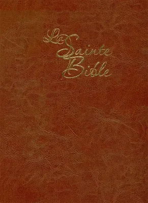 Bible Segond 1910 gros caractères souple marron or onglets