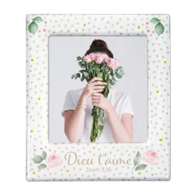 Cadre photo magnétique Dieu t'aime - Jean 3:16
