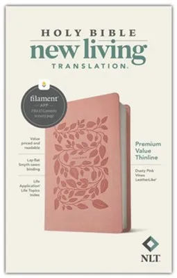 NLT Holy Bible Premium value thinline dusty pink vines