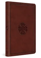 ESV Bible Gift and Award trutone brown mosaic cross