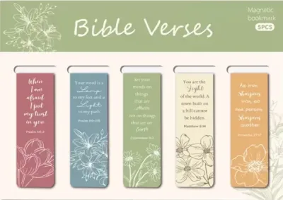 Marques-page magnétiques Pastel flowers (5)