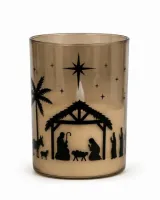 Bougie LED en verre - Nativité