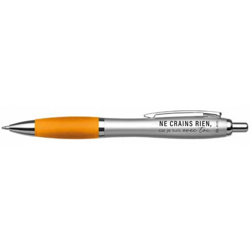 Stylo orange Ne crains rien car je suis avec toi - Es. 41:10