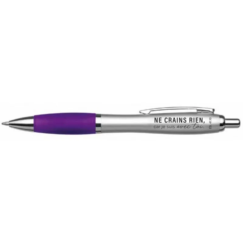 Stylo lilas Ne crains rien car je suis avec toi - Es. 41:10
