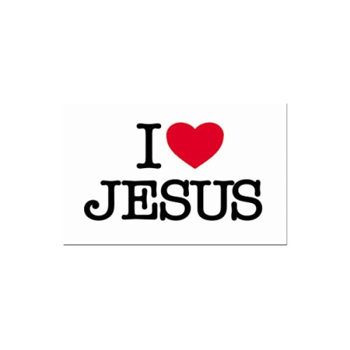 Autocollant I love Jésus